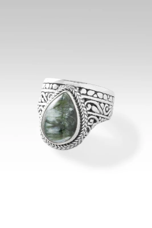 gold wedding rings with emerald stones-Grace is Waiting Ring™ in Seraphinite