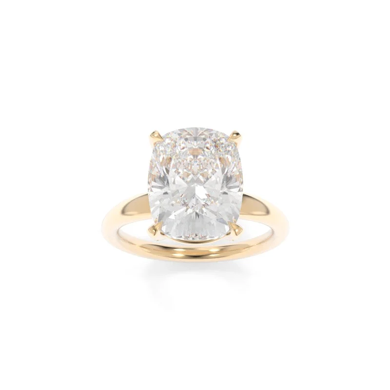 women’s signet rings with colorful gemstones-Holland Solitaire Elongated Cushion (Diamond X-Version)