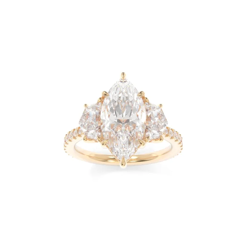 men’s signet rings with diamonds-Michelle Ring (Cadillac Version) Marquise