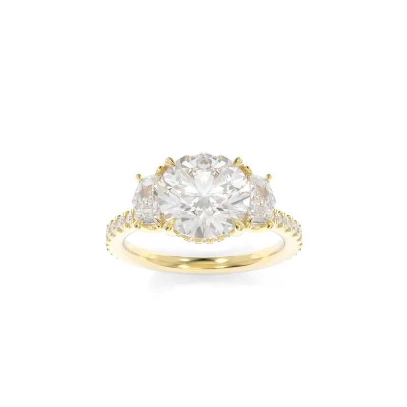 unique gold engagement rings for women-Michelle Ring (Cadillac Version) Round