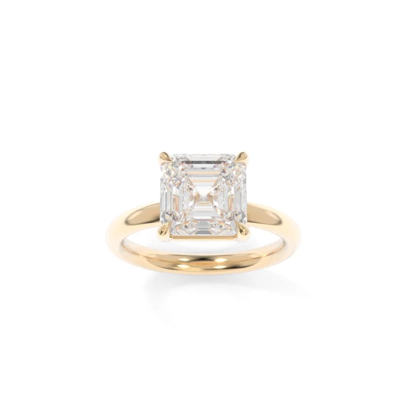 vintage engagement rings with white diamonds-Sinclair Solitaire Asscher