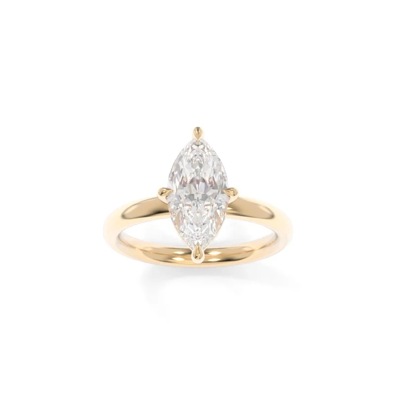 women’s custom wedding rings with diamonds-Sinclair Solitaire Marquise