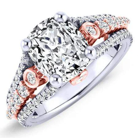 diamond wedding bands with intricate designs-Sireli - Cushion Lab Diamond Engagement Ring VS2 F (IGI Certified)