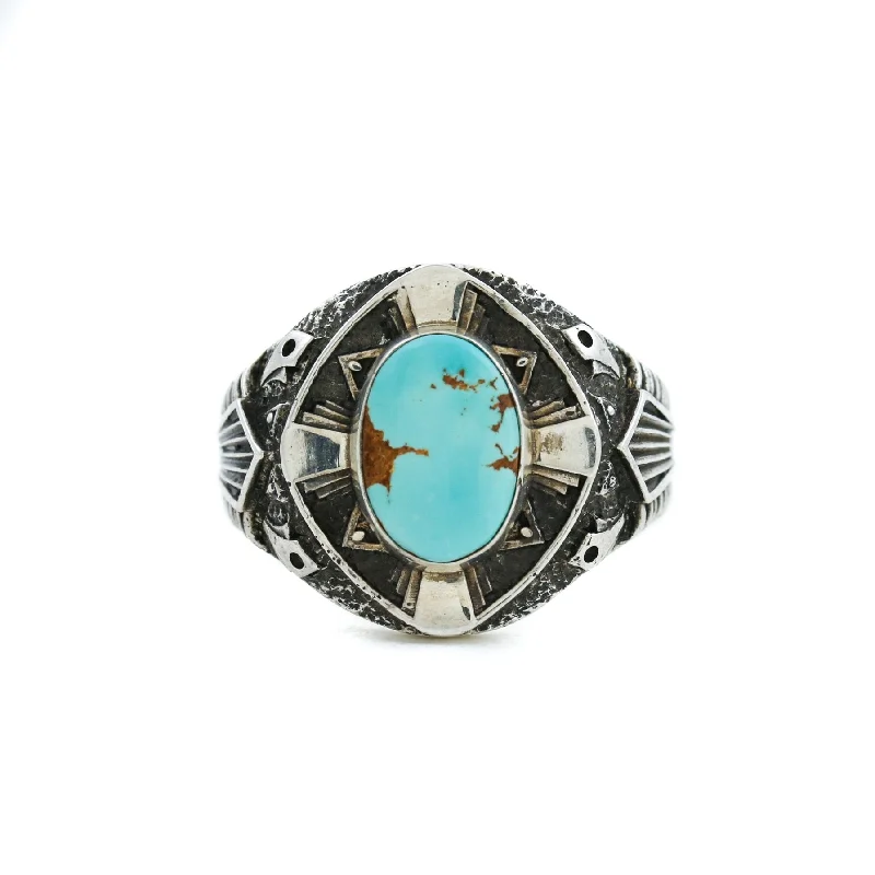 custom wedding rings for couples with diamonds-St. Augustine x Royston Turquoise Ring