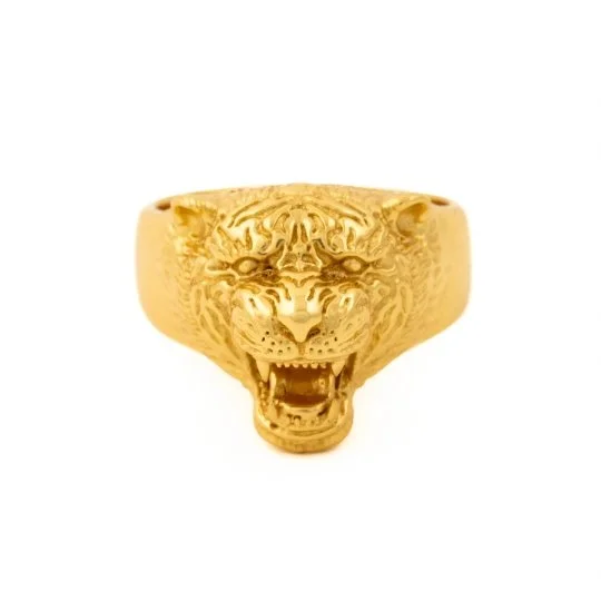 wedding rings with mixed metals-Yellow Gold The "King" Signet by Kingdom