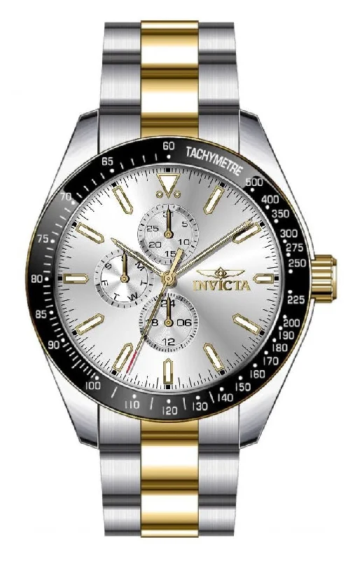 men's watches with gold accents and leather bands -Band For Invicta Aviator  Men 48861