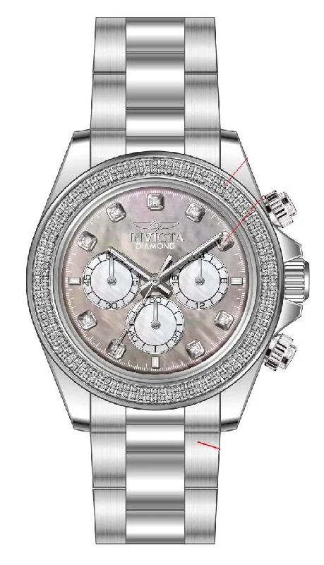 watches for men with chronograph and date window -Band For Invicta Elite Diamond  Men 48752