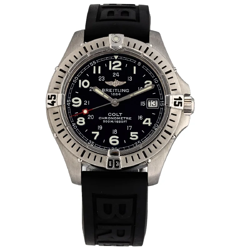 watches for men with customizable features -Breitling Colt A74350 38mm Stainless Steel Watch