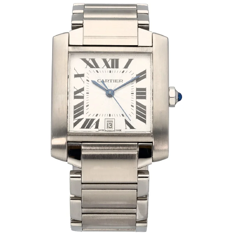 best fashion watches for women with bold designs -Cartier Tank Francaise 2302 28mm Stainless Steel Watch