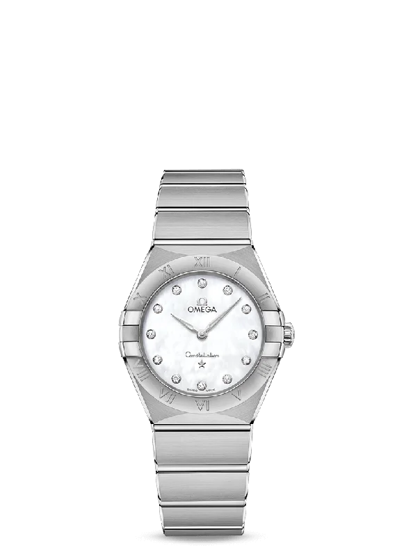 premium watches for women with stainless steel finish -OMEGA Constellation Quartz 28 mm