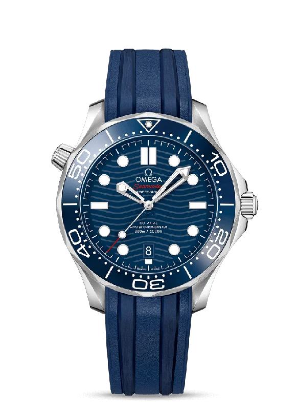 high-end sport watches with ceramic bands -OMEGA Seamaster Diver 300M Co‑Axial Master Chronometer 42 mm