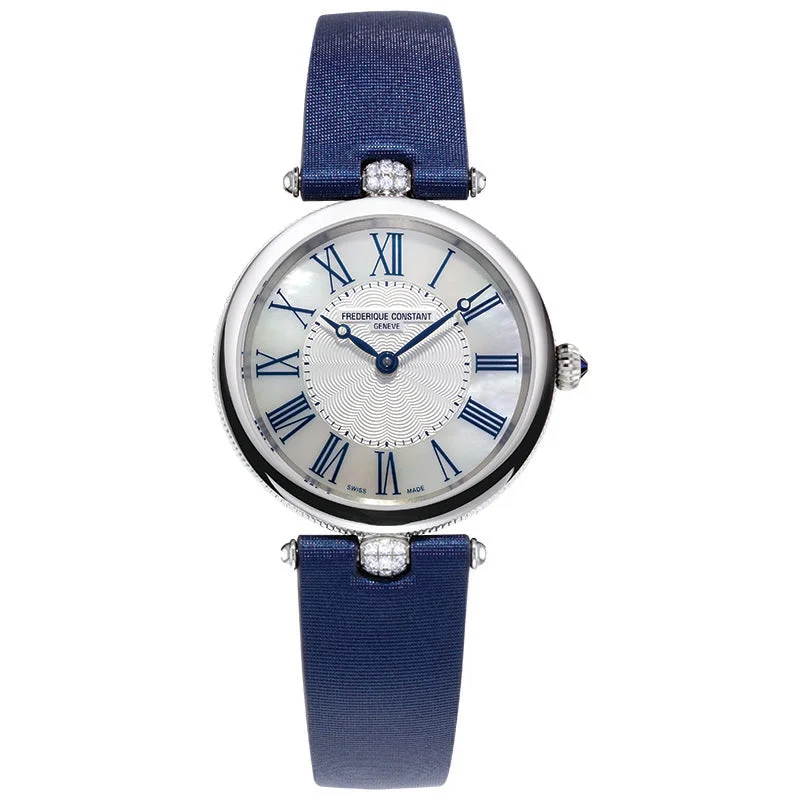 watches for men with smooth leather straps -Frederique Constant Classics Art Deco Round