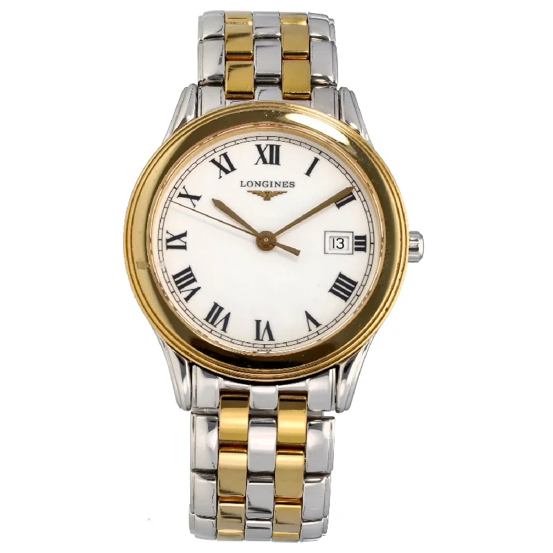 watches for women with transparent case back -Longines Flagship L4.716.3 35mm Bi-Colour Watch