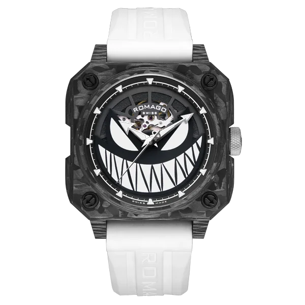 men's watches with bold, oversized designs -LUMINFUSION CARBON WHITE