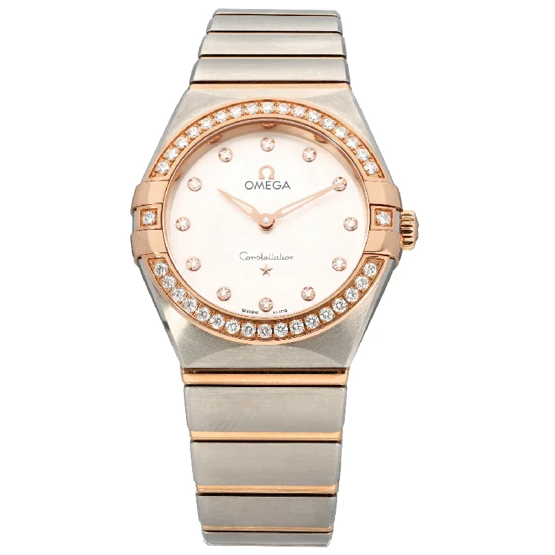 best watches for women with minimalistic design -Omega Constellation 131.25.28.60.55.001 28mm Bi-Colour Watch (Ex-Display)