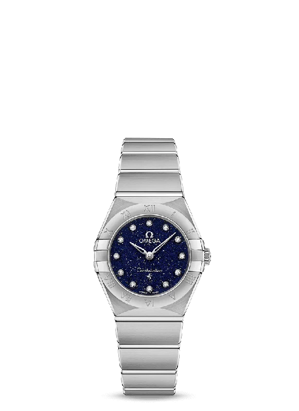 solar-powered digital watches for men with health features -OMEGA Constellation Quartz 25 mm