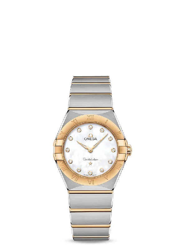 solar-powered watches for women with light features -OMEGA Constellation Quartz 28 mm