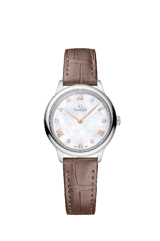 eco-friendly watches for men with leather straps -OMEGA Deville Prestige Quartz 27.5 mm