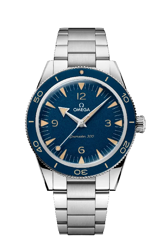 watches for women with classic silver bands -Omega Seamaster 300 co-axial Master Chronometer 41 MM