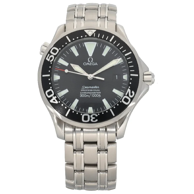 men's watches with mesh bands and modern design -Omega Seamaster 41mm Stainless Steel Watch