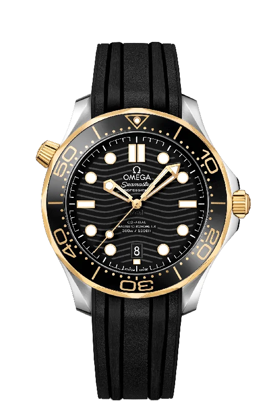 men's watches with carbon fiber and leather straps -OMEGA Seamaster Diver 300m Co-axial Master Chronometer 42 MM