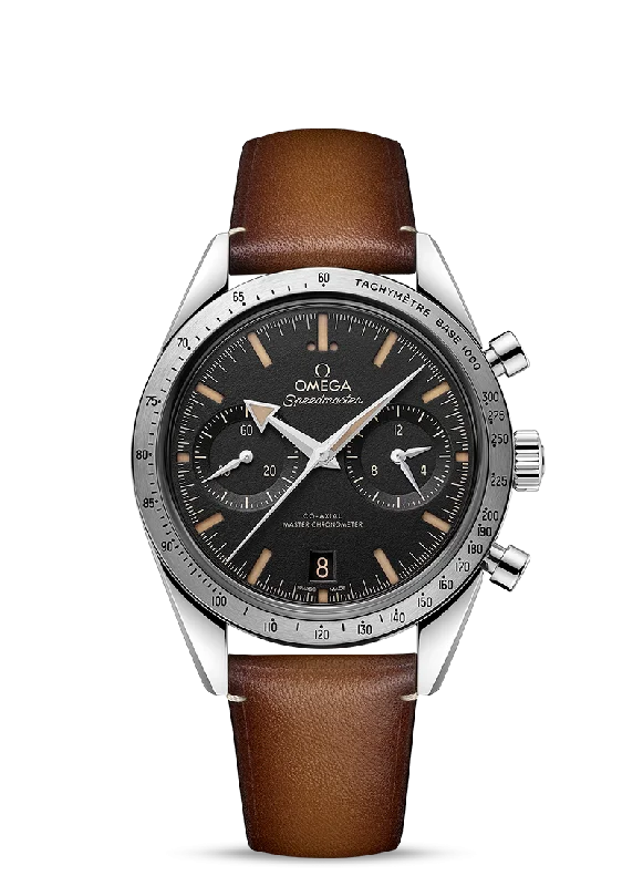 men's watches with gold accents and leather bands -OMEGA Speedmaster '57 Co‑Axial Master Chronometer Chronograph 40.5 MM