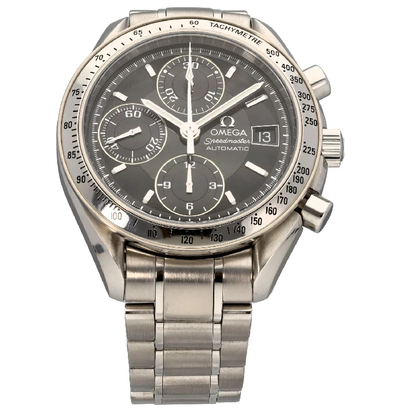 watches for women with classic silver bands -Omega Speedmaster Date 3513.50.00 39mm Stainless Steel Watch