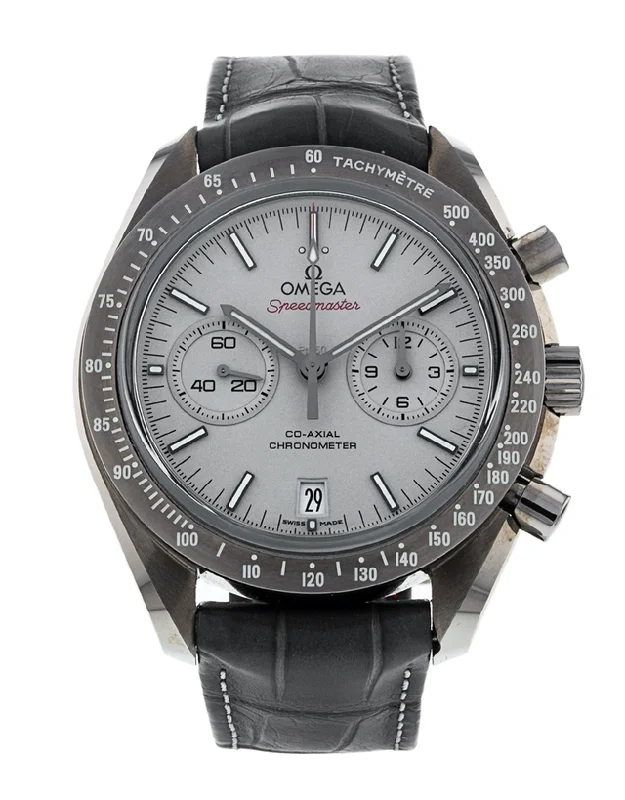 best watches for women with slim metal bands -Omega Speedmaster Moonwatch Co-Axial Chronograph Grey Side of the Moon Men's Watch