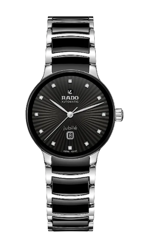 watches for women with crystal details -Rado Centrix Automatic Diamonds