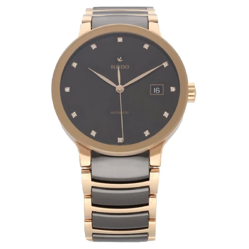 men's watches with modern design features -Rado Centrix 763.0036.3 39.5mm Bi-Colour Watch