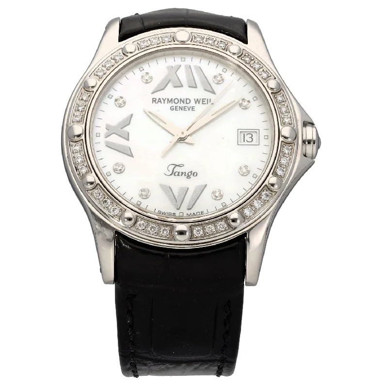 elegant sport watches for women with silicone straps -Raymond Weil Tango 5590 31mm Stainless Steel Watch