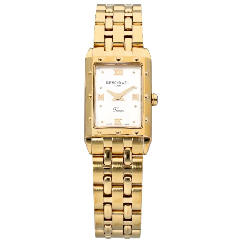 luxury watches for men with interchangeable straps -Raymond Weil Tango 5971 18mm Gold Plated Watch