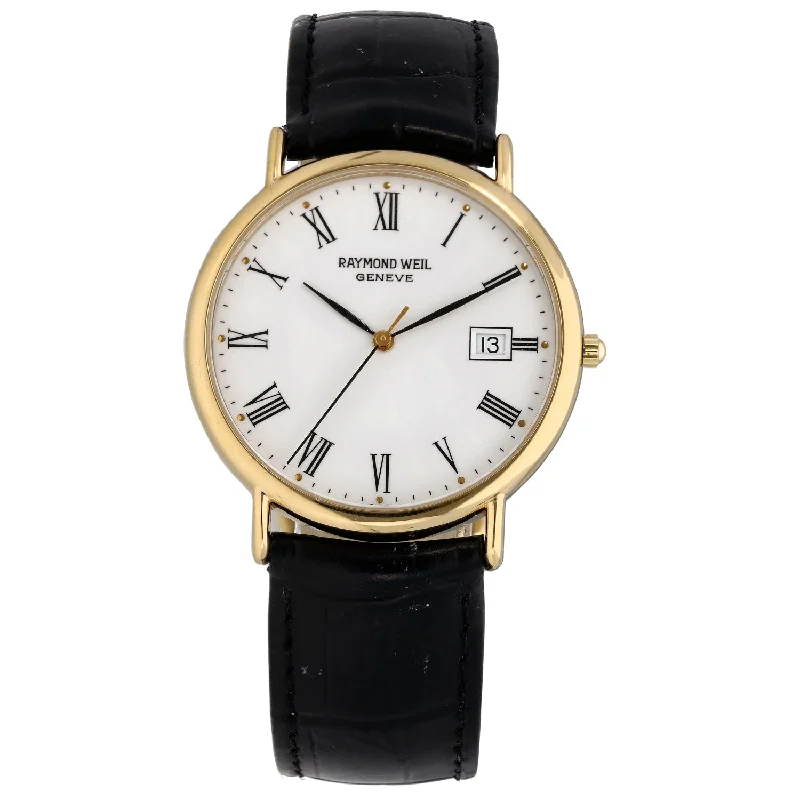 stylish sport watches for men with rubber bands -Raymond Weil Vintage 9143 34mm Gold Plated Watch