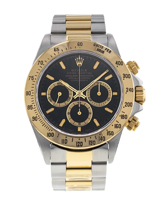 watches for women with slim design and minimal dial -Rolex Daytona Black Dial Men's Watch