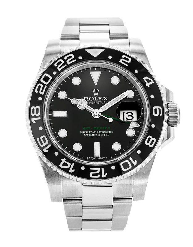 best watches for men with metal and leather bands -Rolex GMT Master II Men's Watch