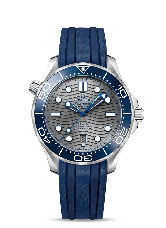 eco-conscious watches for men with wooden bands -OMEGA Seamaster Diver 300M Co‑Axial Master Chronometer 42 mm