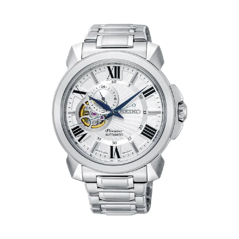 solar-powered watches for women with light features -Seiko Premier SSA369J1 Watch For Men