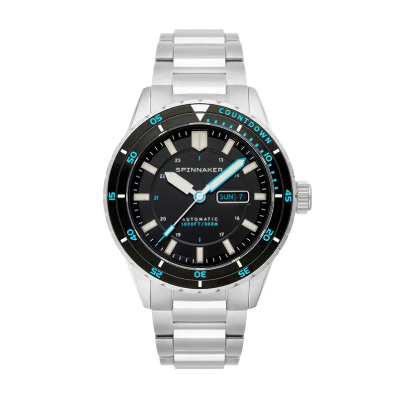 solar-powered watches for men with sports functionality -Spinnaker - SP-5099-22