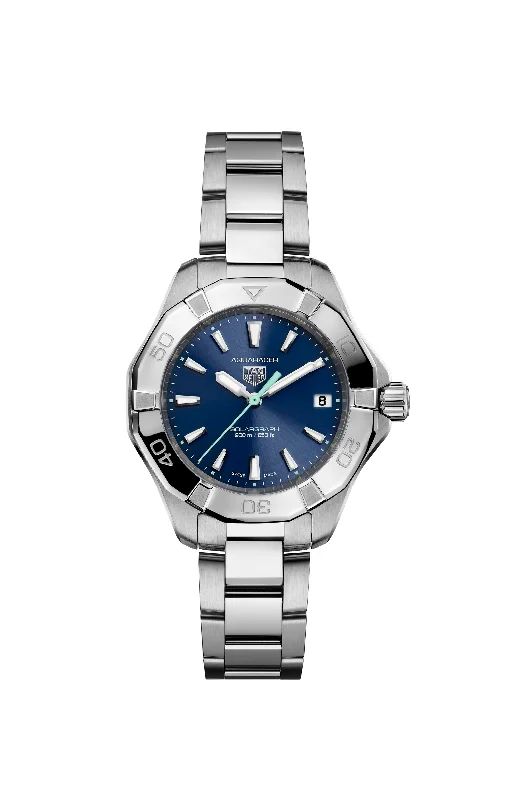 classic leather watches for men with simple design -TAG Heuer Aquaracer Professional 200 Solargraph