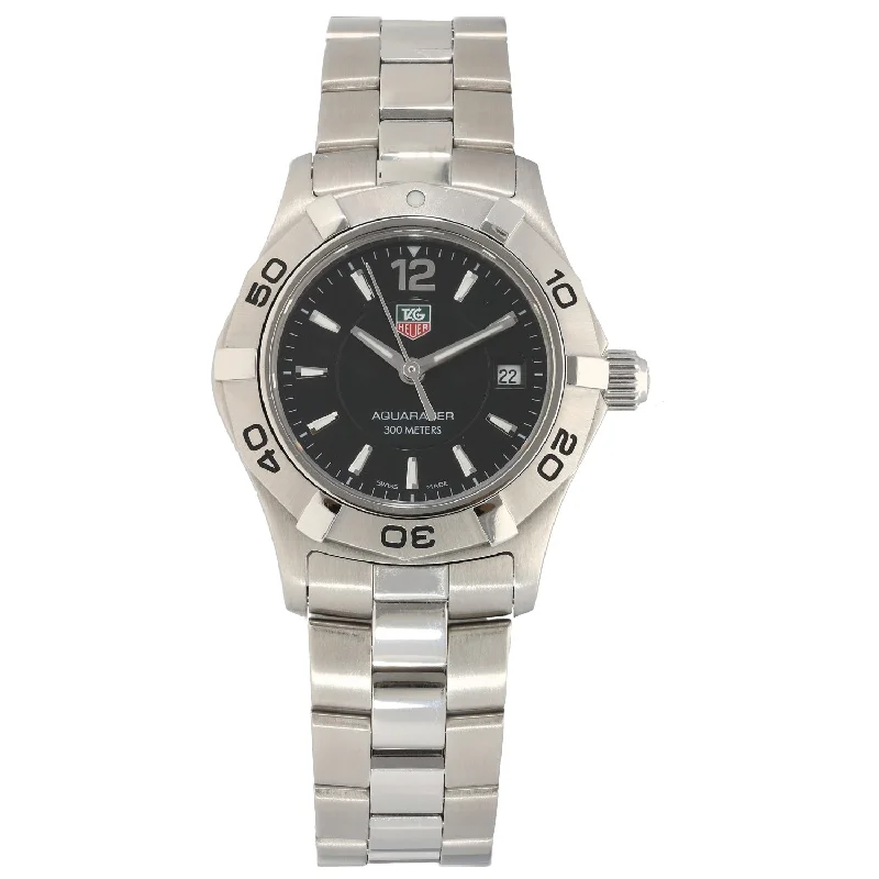 watches for men with multiple time zone display -Tag Heuer Aquaracer WAF1410 27mm Stainless Steel Watch