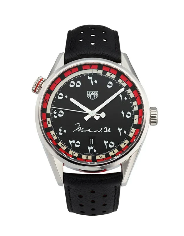 men's chronograph watches with date feature -Tag Heuer Carrera Muhammad Ali Arabic Men's Watch