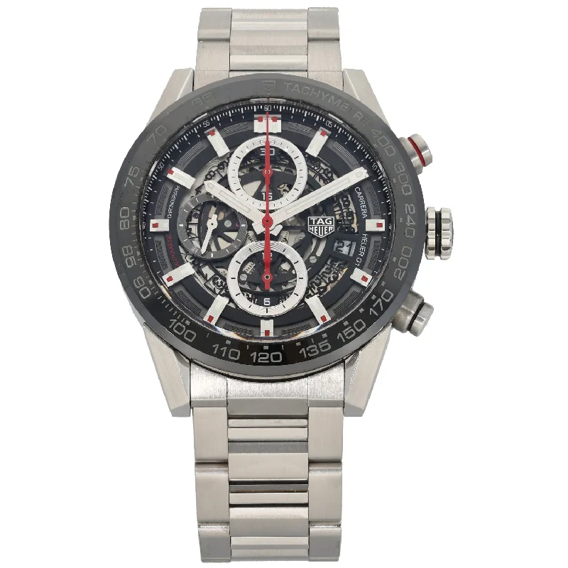 smartwatches with touch screen for women -Tag Heuer Carrera CAR201V 43mm Stainless Steel Watch