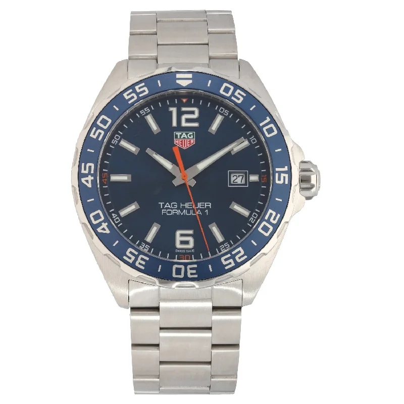 men’s watches with interchangeable straps for versatility -Tag Heuer Formula 1 WAZ1010 43mm Stainless Steel Watch