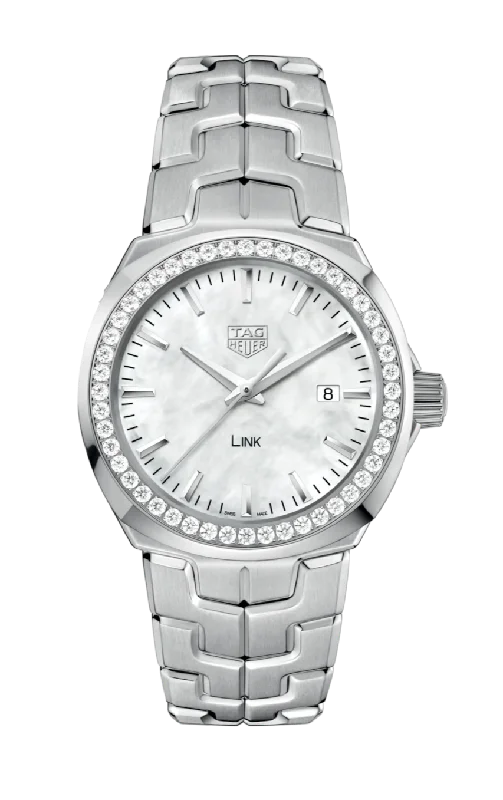 watches for women with gem-encrusted bezels -TAG Heuer Link Lady