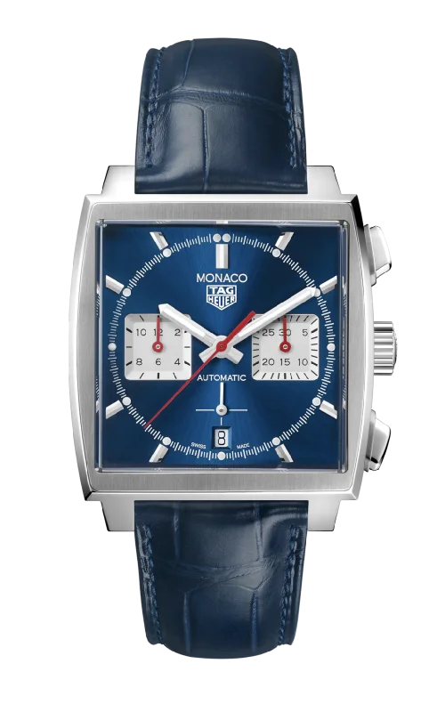 men's watches with classic round faces and leather bands -TAG Heuer Monaco