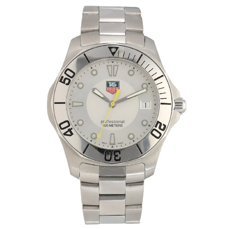 men's watches with classic round faces and leather bands -Tag Heuer Professional WAB1111 38mm Stainless Steel Watch