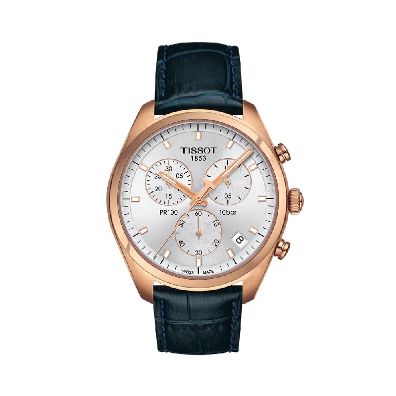 high-tech smartwatches with voice control -Tissot PR 100 Chronograph T1014173603100 Men Watch