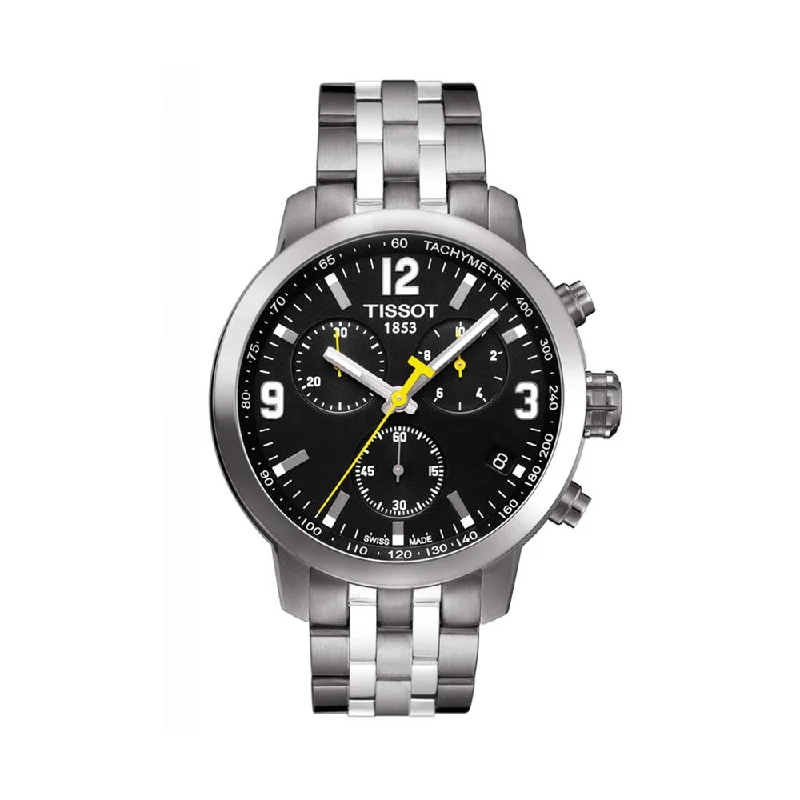 affordable watches for men with sporty look -Tissot PRC 200 Chronograph T0554171105700 Men Watch